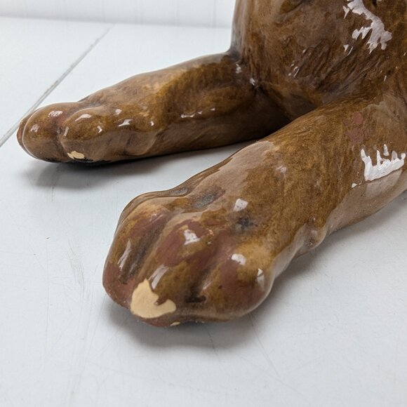 Vintage Lion Cubs Ceramic Figurines Set of 2 Brown Kathy 1981 Home Decor - Picture 9 of 14